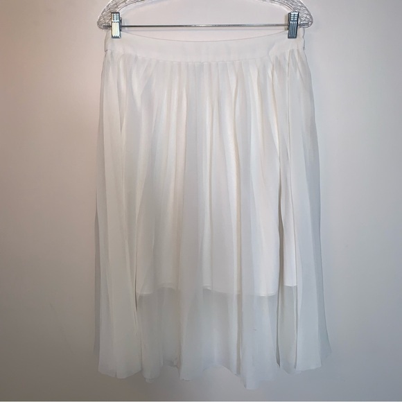 RACHEL Rachel Roy White Pleated Midi Skirt - Picture 1 of 10